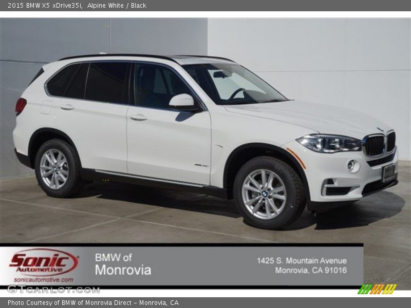 Alpine White / Black 2015 BMW X5 xDrive35i