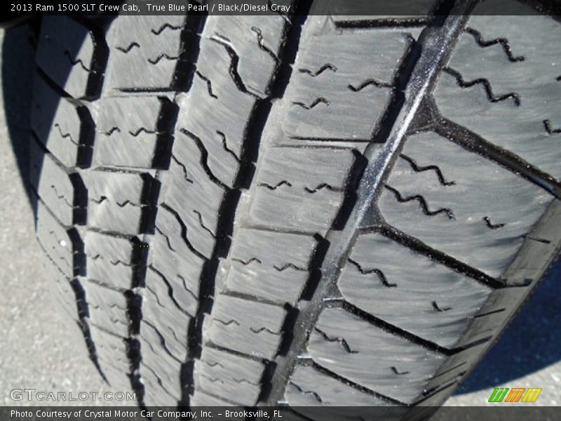True Blue Pearl / Black/Diesel Gray 2013 Ram 1500 SLT Crew Cab