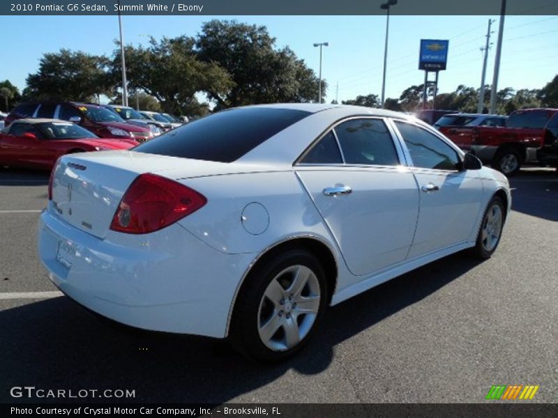 Summit White / Ebony 2010 Pontiac G6 Sedan