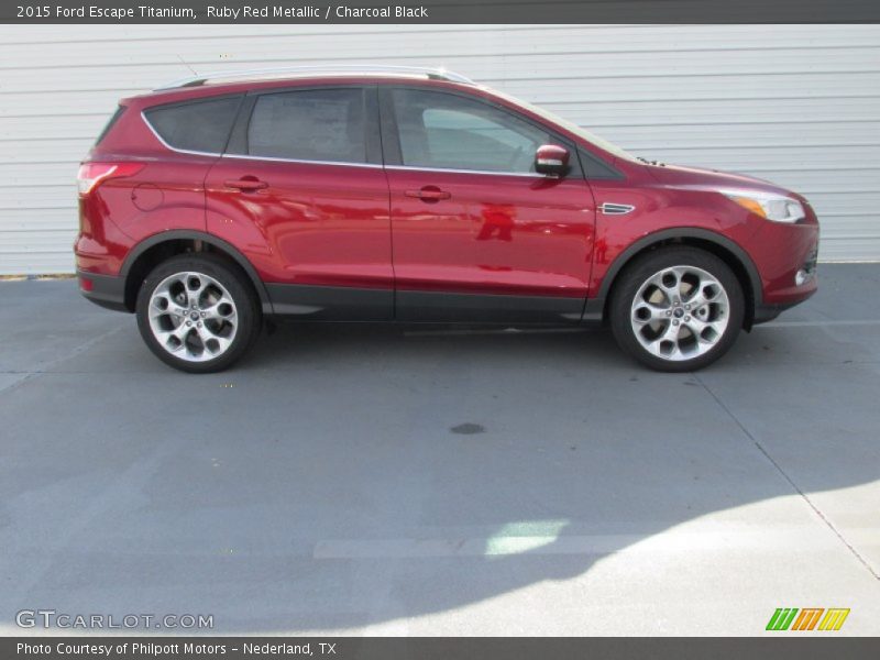 Ruby Red Metallic / Charcoal Black 2015 Ford Escape Titanium