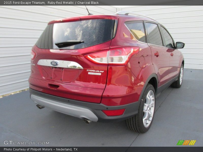 Ruby Red Metallic / Charcoal Black 2015 Ford Escape Titanium