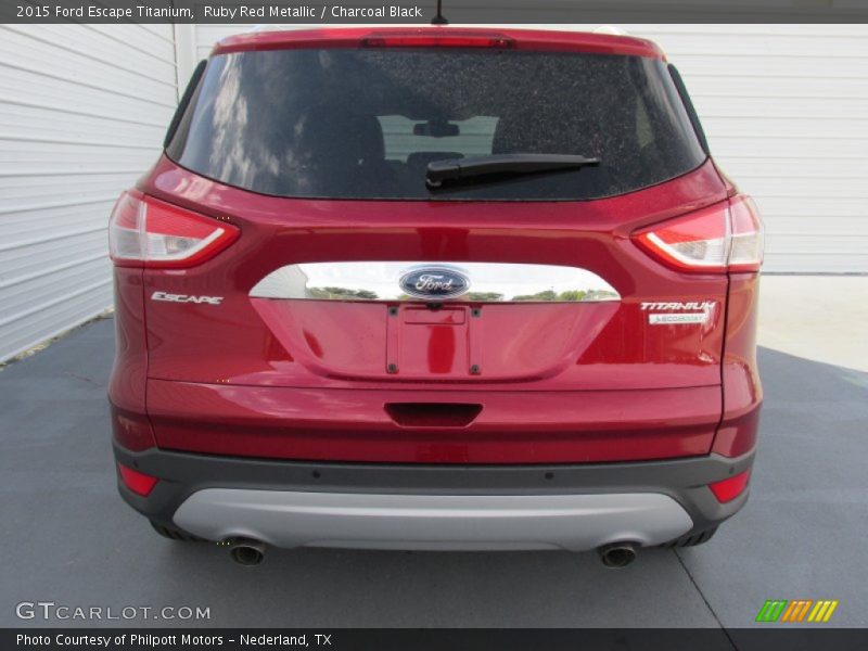 Ruby Red Metallic / Charcoal Black 2015 Ford Escape Titanium