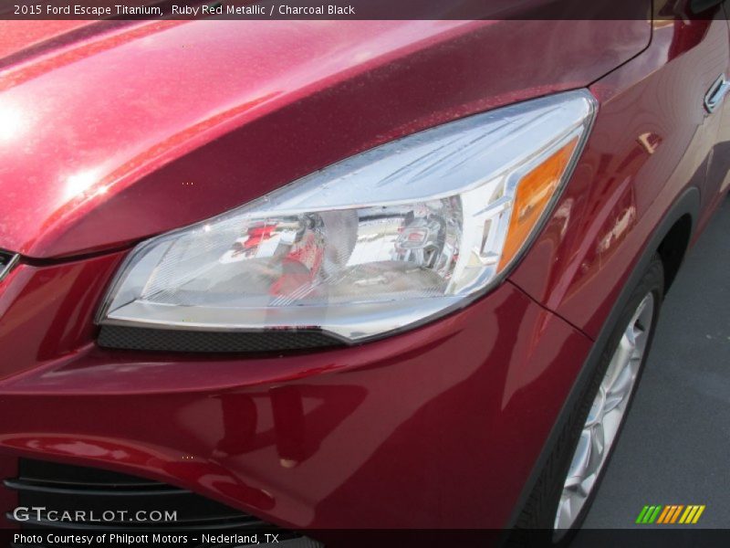 Ruby Red Metallic / Charcoal Black 2015 Ford Escape Titanium