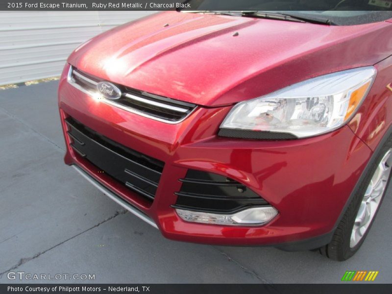 Ruby Red Metallic / Charcoal Black 2015 Ford Escape Titanium