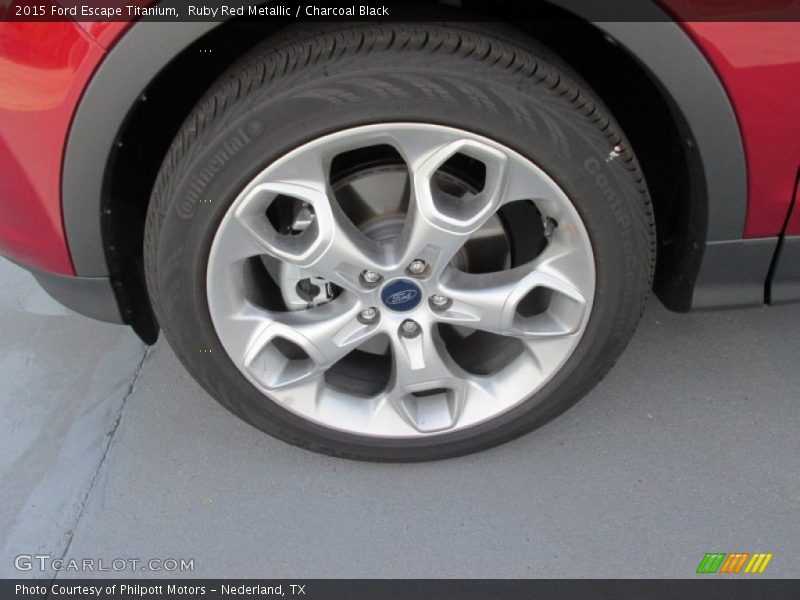 Ruby Red Metallic / Charcoal Black 2015 Ford Escape Titanium