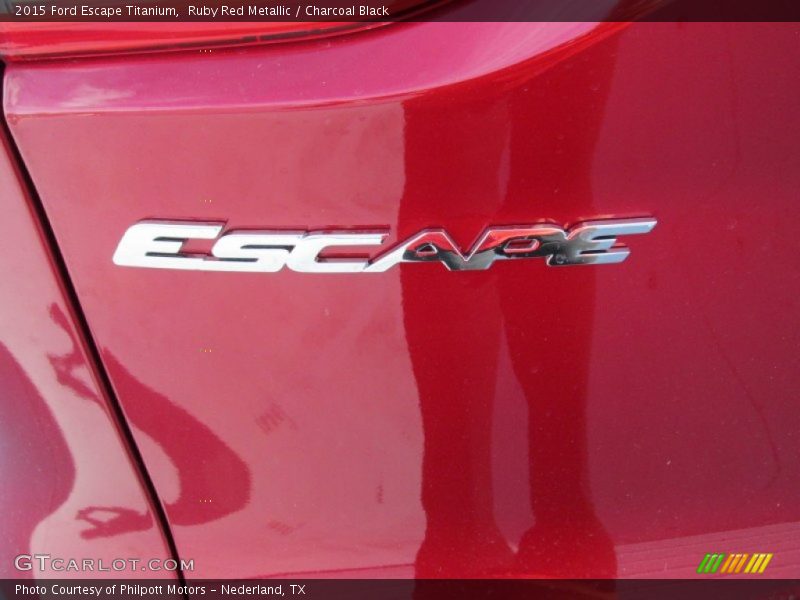 Ruby Red Metallic / Charcoal Black 2015 Ford Escape Titanium