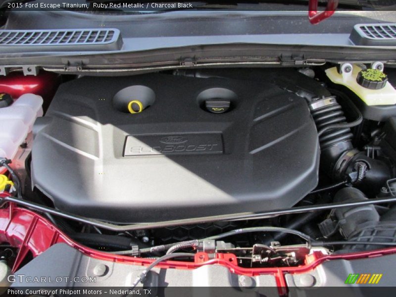 Ruby Red Metallic / Charcoal Black 2015 Ford Escape Titanium