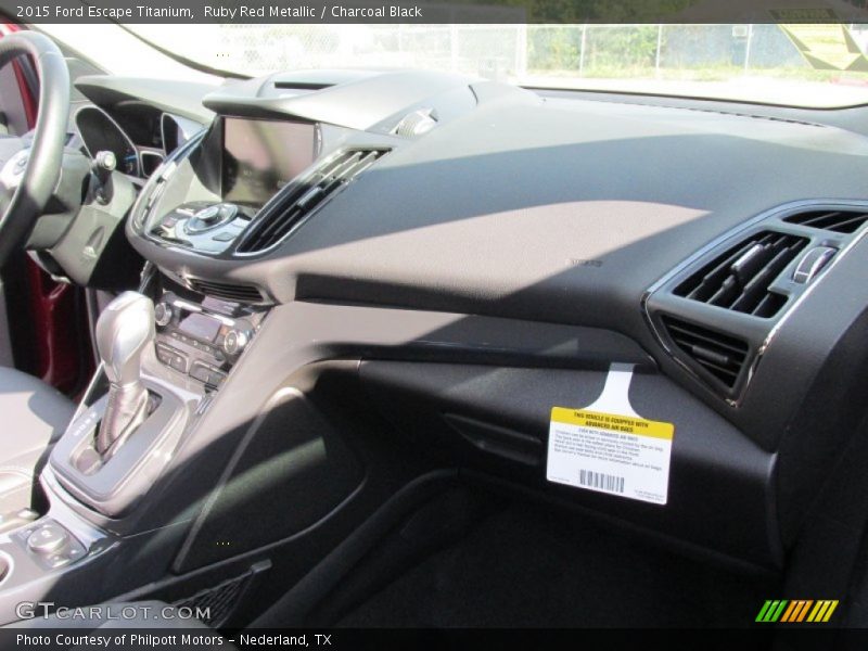 Ruby Red Metallic / Charcoal Black 2015 Ford Escape Titanium