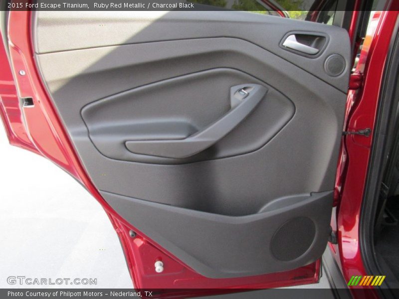Ruby Red Metallic / Charcoal Black 2015 Ford Escape Titanium
