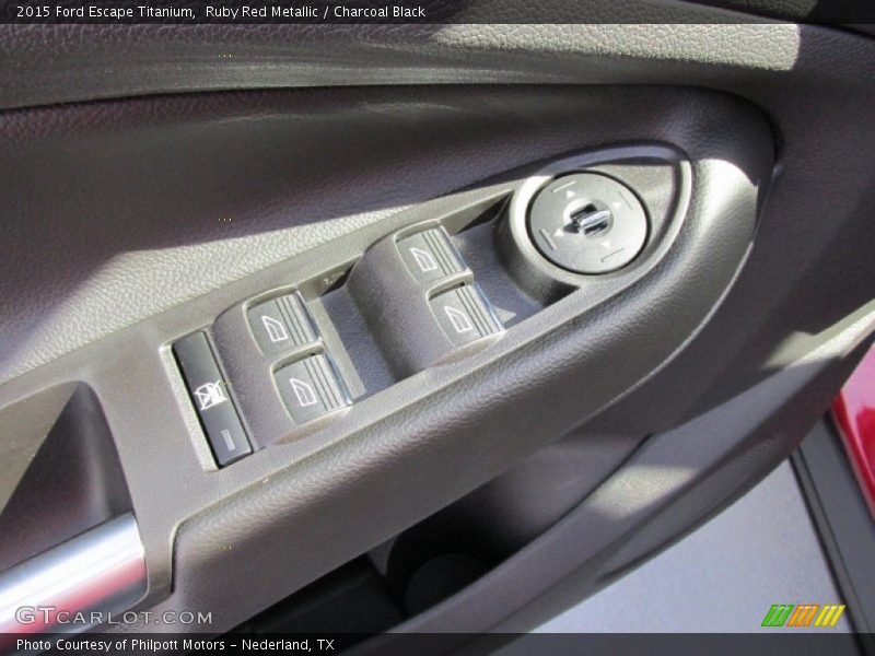 Ruby Red Metallic / Charcoal Black 2015 Ford Escape Titanium