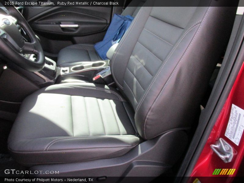 Ruby Red Metallic / Charcoal Black 2015 Ford Escape Titanium