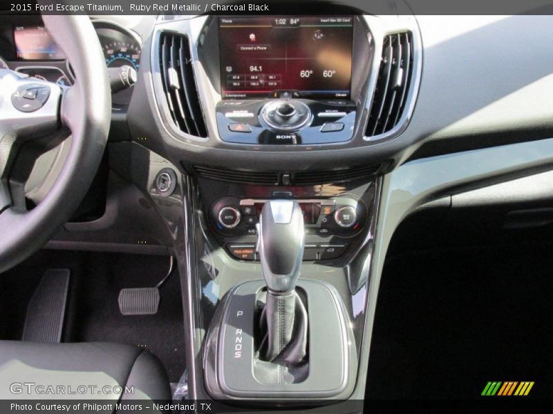 Ruby Red Metallic / Charcoal Black 2015 Ford Escape Titanium