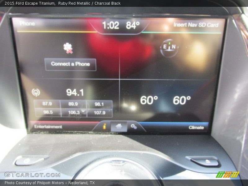 Ruby Red Metallic / Charcoal Black 2015 Ford Escape Titanium