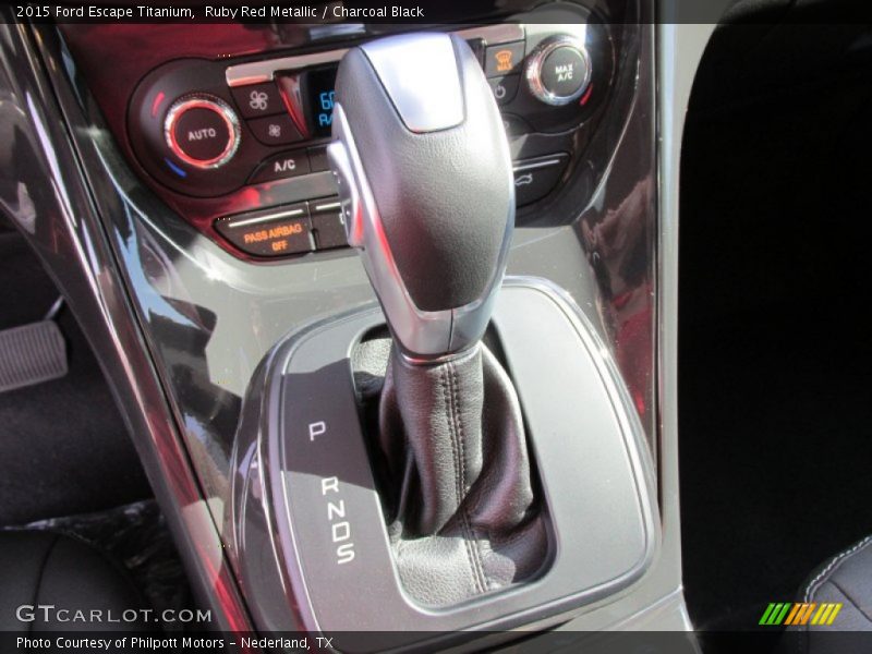 Ruby Red Metallic / Charcoal Black 2015 Ford Escape Titanium