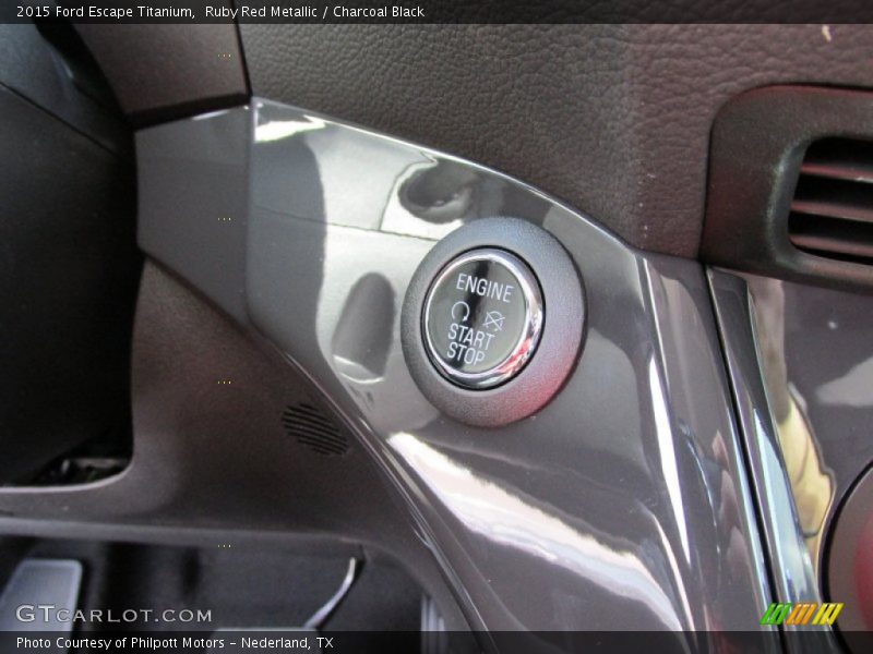 Ruby Red Metallic / Charcoal Black 2015 Ford Escape Titanium