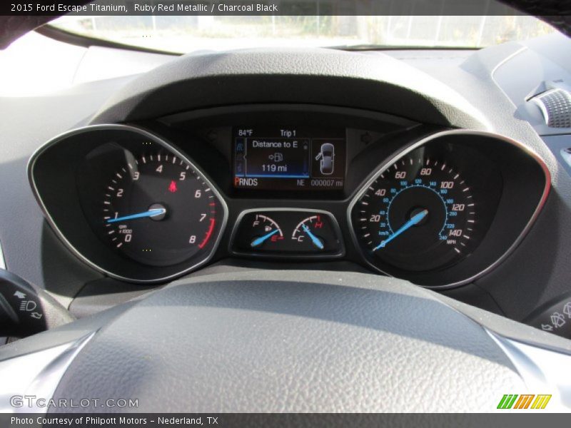 Ruby Red Metallic / Charcoal Black 2015 Ford Escape Titanium
