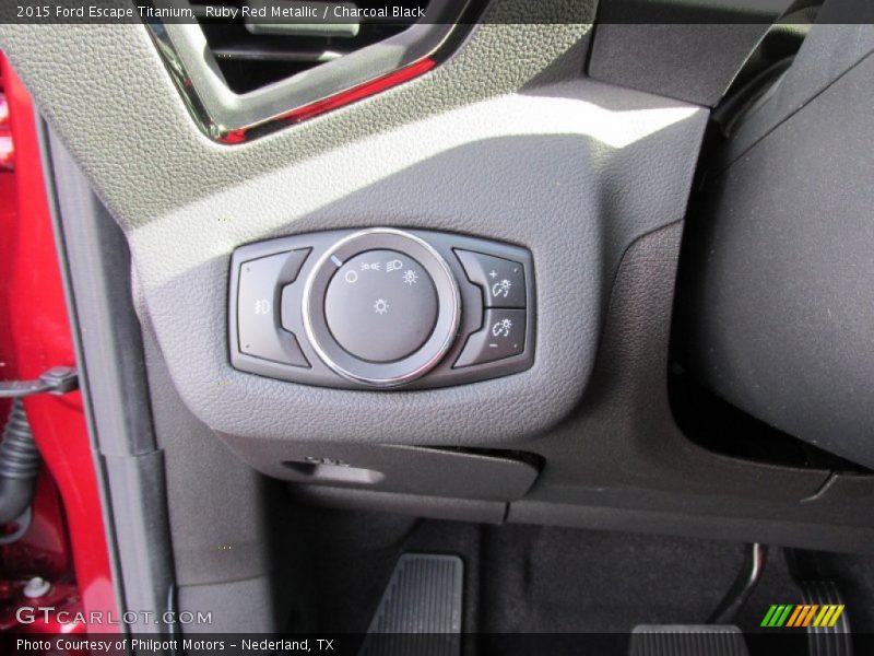 Ruby Red Metallic / Charcoal Black 2015 Ford Escape Titanium