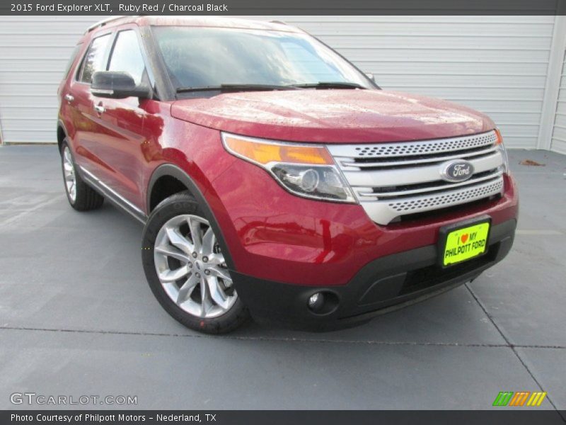 Ruby Red / Charcoal Black 2015 Ford Explorer XLT