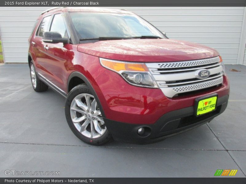 Ruby Red / Charcoal Black 2015 Ford Explorer XLT