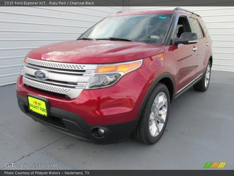 Ruby Red / Charcoal Black 2015 Ford Explorer XLT