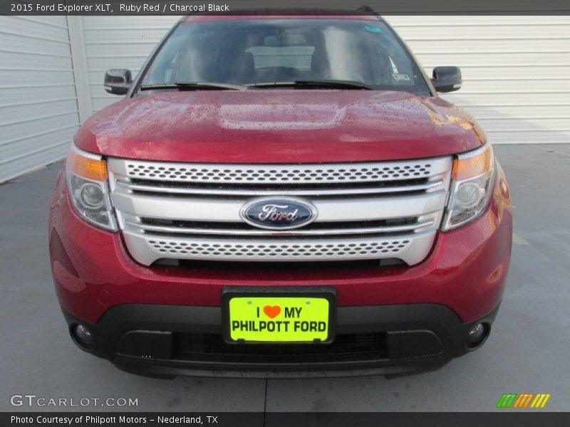 Ruby Red / Charcoal Black 2015 Ford Explorer XLT