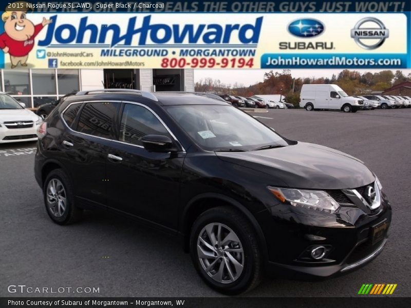 Super Black / Charcoal 2015 Nissan Rogue SL AWD