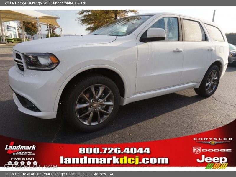 Bright White / Black 2014 Dodge Durango SXT