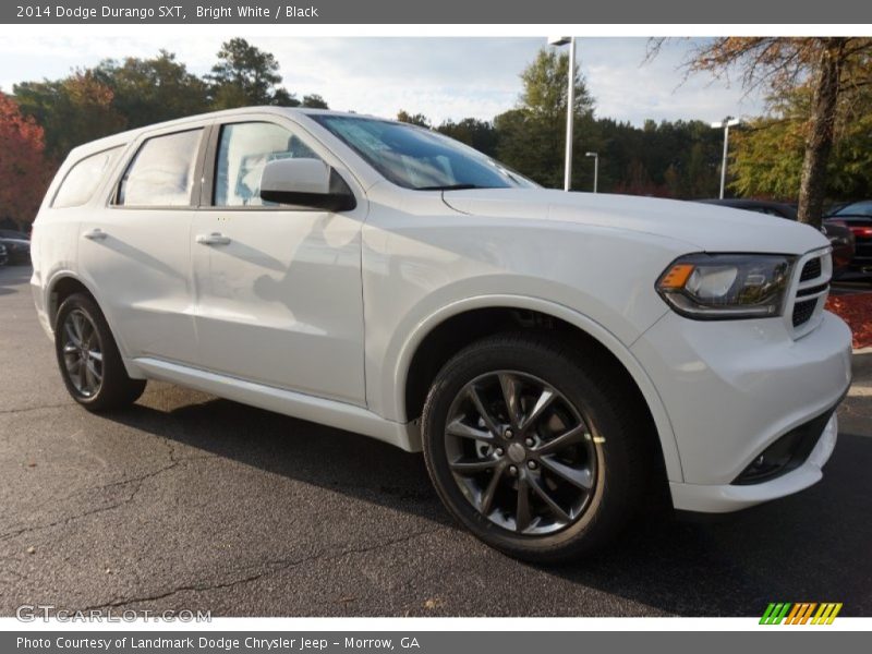 Bright White / Black 2014 Dodge Durango SXT