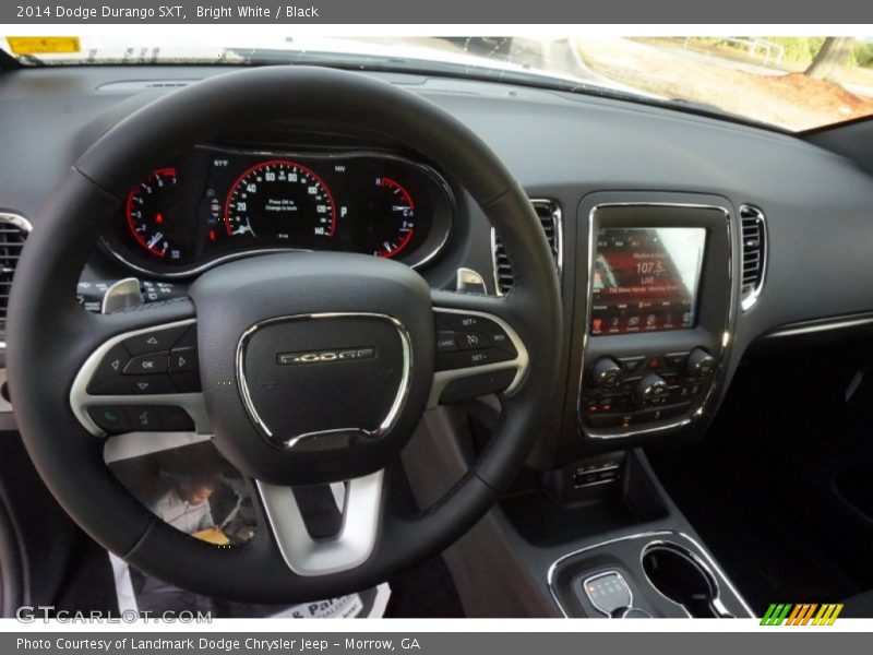 Bright White / Black 2014 Dodge Durango SXT