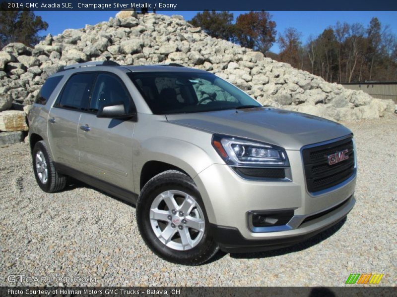 Champagne Silver Metallic / Ebony 2014 GMC Acadia SLE
