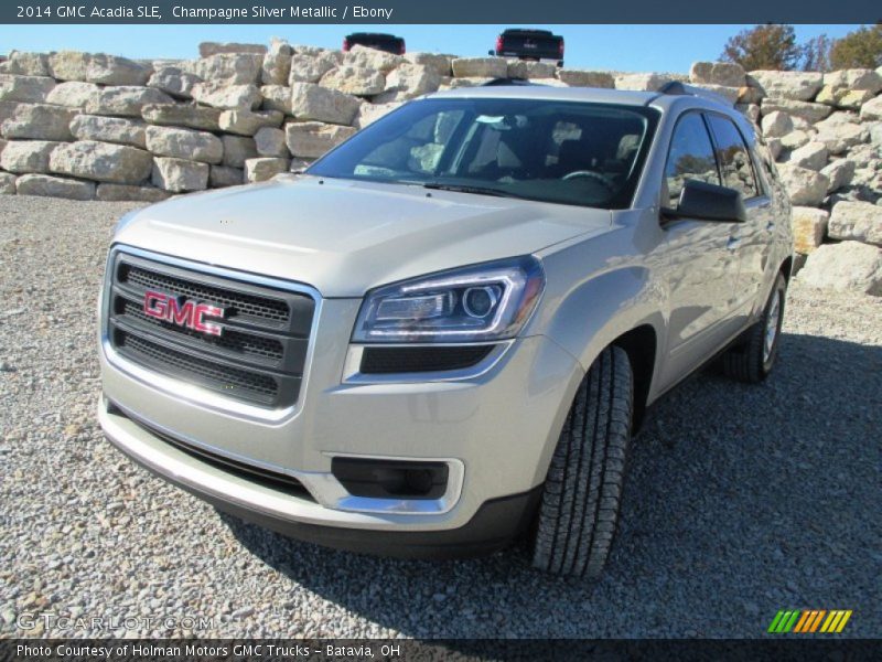 Champagne Silver Metallic / Ebony 2014 GMC Acadia SLE