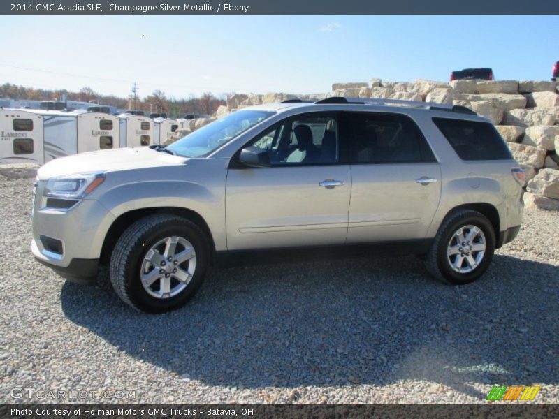 Champagne Silver Metallic / Ebony 2014 GMC Acadia SLE