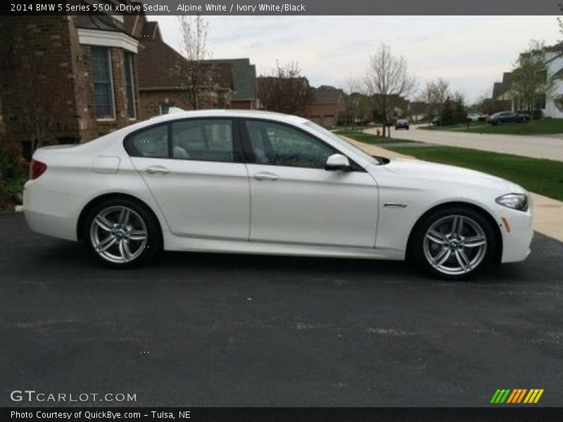 Alpine White / Ivory White/Black 2014 BMW 5 Series 550i xDrive Sedan