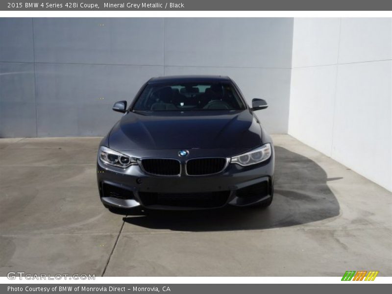 Mineral Grey Metallic / Black 2015 BMW 4 Series 428i Coupe