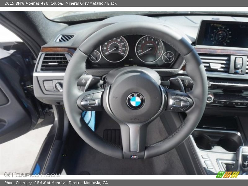 Mineral Grey Metallic / Black 2015 BMW 4 Series 428i Coupe