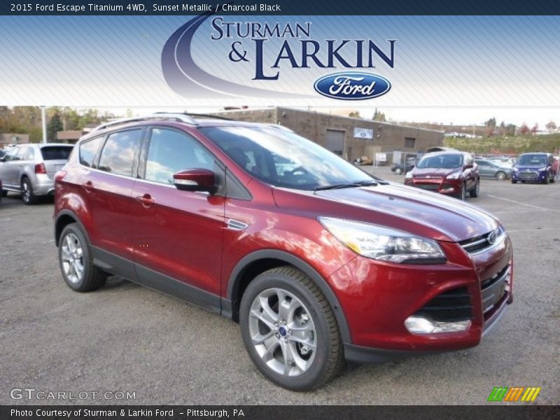 Sunset Metallic / Charcoal Black 2015 Ford Escape Titanium 4WD