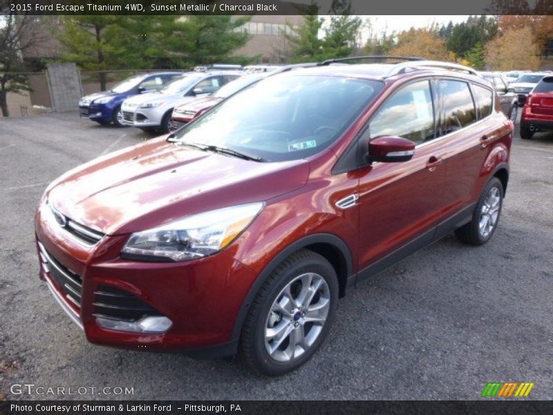 Sunset Metallic / Charcoal Black 2015 Ford Escape Titanium 4WD