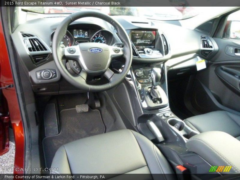 Sunset Metallic / Charcoal Black 2015 Ford Escape Titanium 4WD