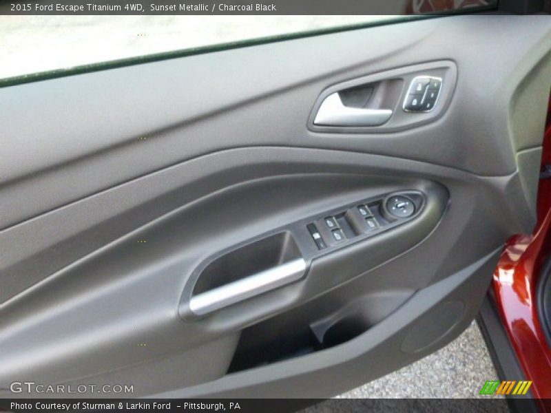 Sunset Metallic / Charcoal Black 2015 Ford Escape Titanium 4WD