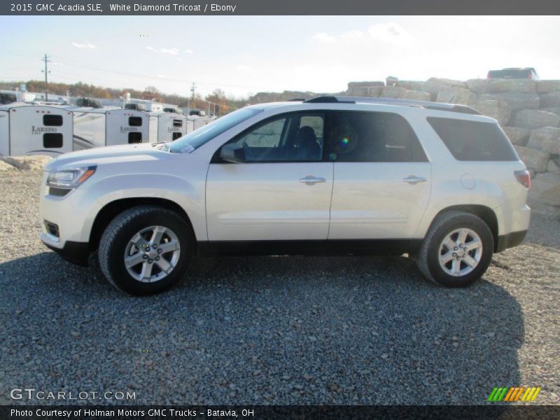 White Diamond Tricoat / Ebony 2015 GMC Acadia SLE