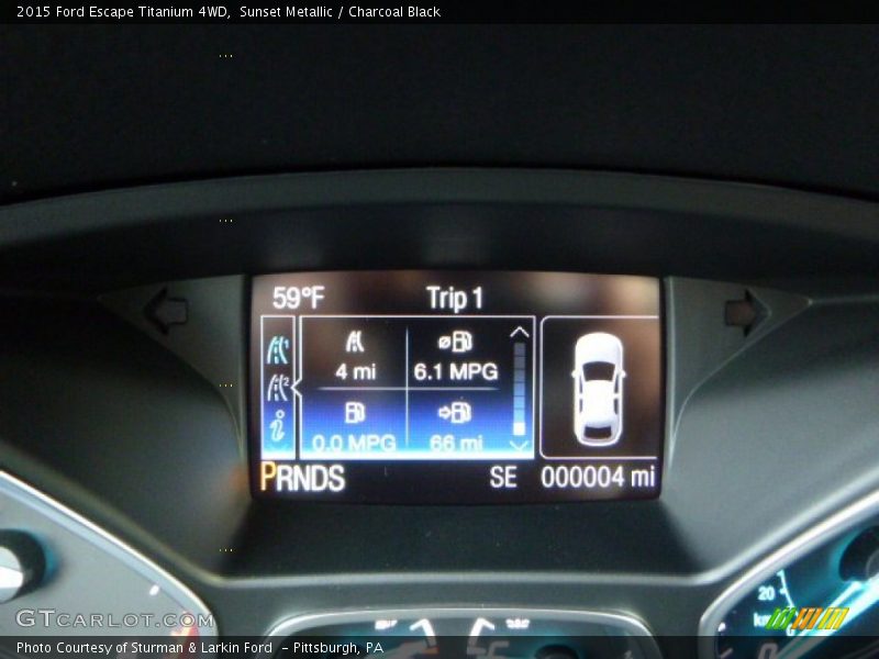Sunset Metallic / Charcoal Black 2015 Ford Escape Titanium 4WD