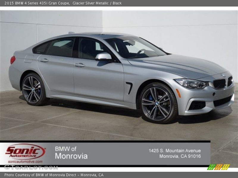 Glacier Silver Metallic / Black 2015 BMW 4 Series 435i Gran Coupe