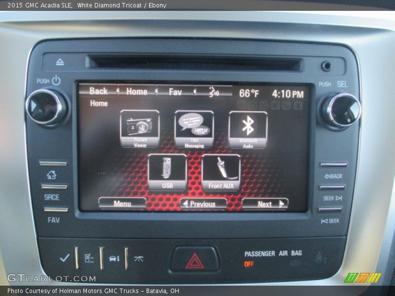 White Diamond Tricoat / Ebony 2015 GMC Acadia SLE