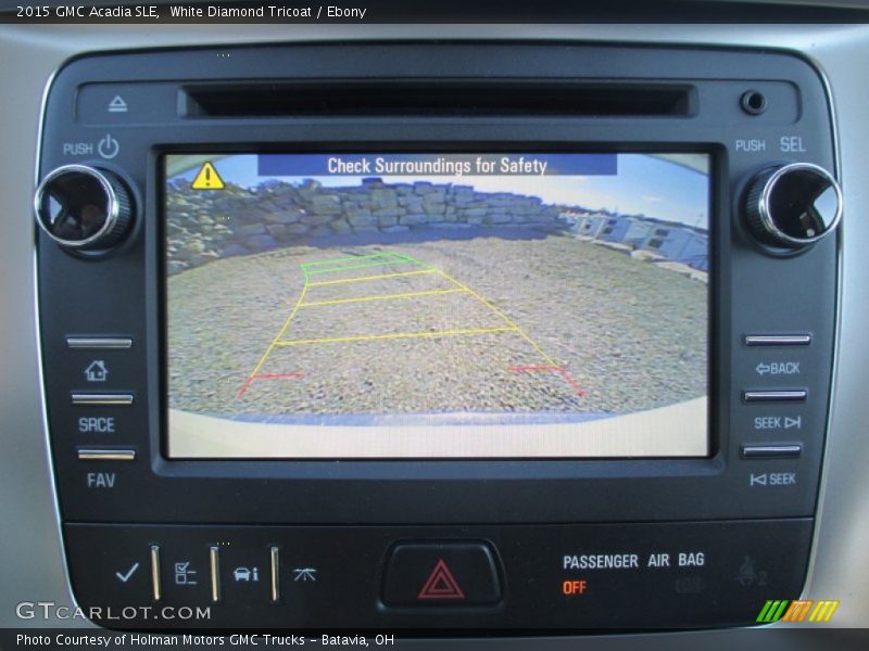 White Diamond Tricoat / Ebony 2015 GMC Acadia SLE