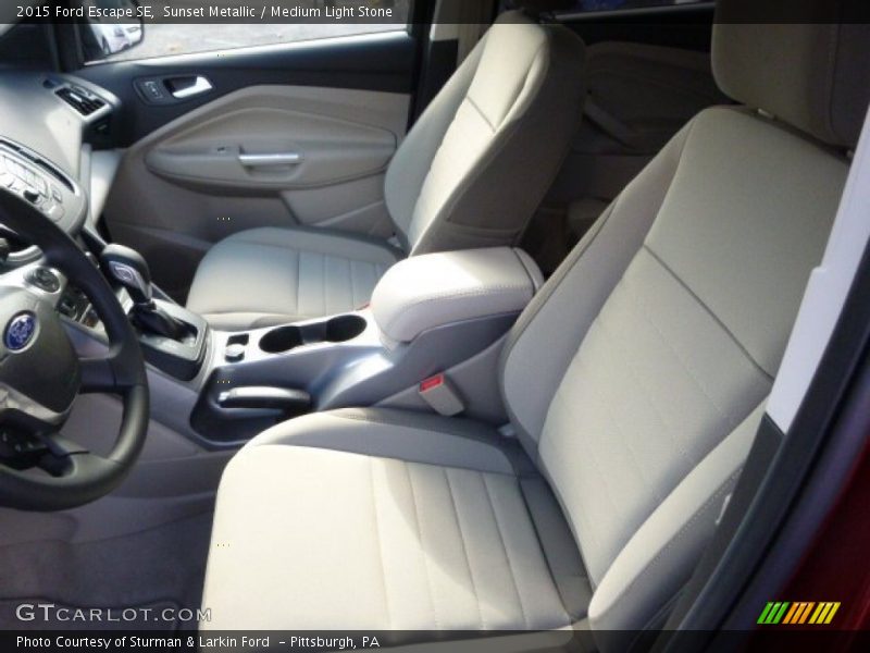 Sunset Metallic / Medium Light Stone 2015 Ford Escape SE