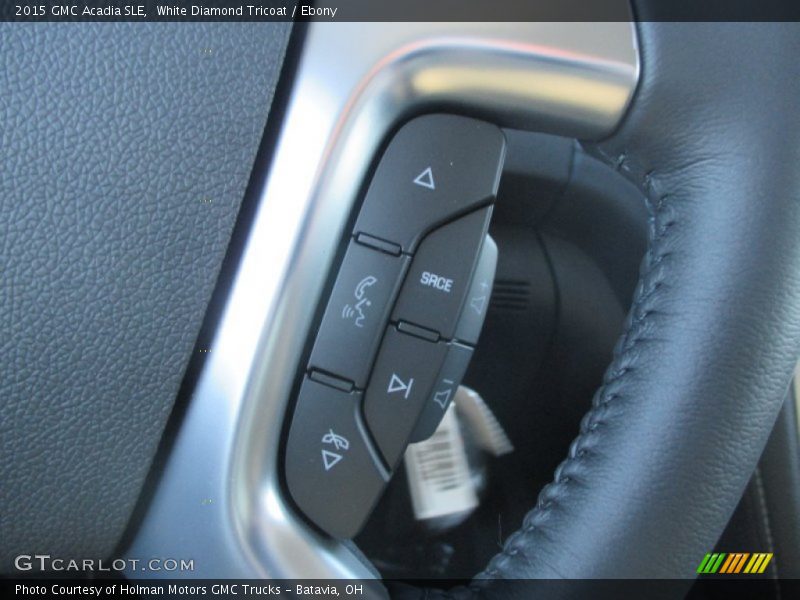 White Diamond Tricoat / Ebony 2015 GMC Acadia SLE