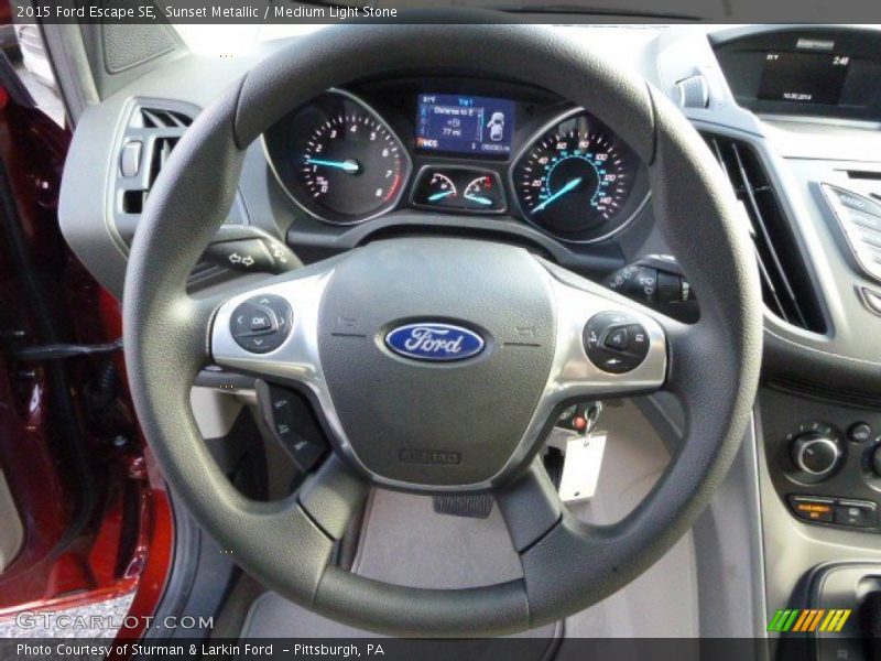 Sunset Metallic / Medium Light Stone 2015 Ford Escape SE