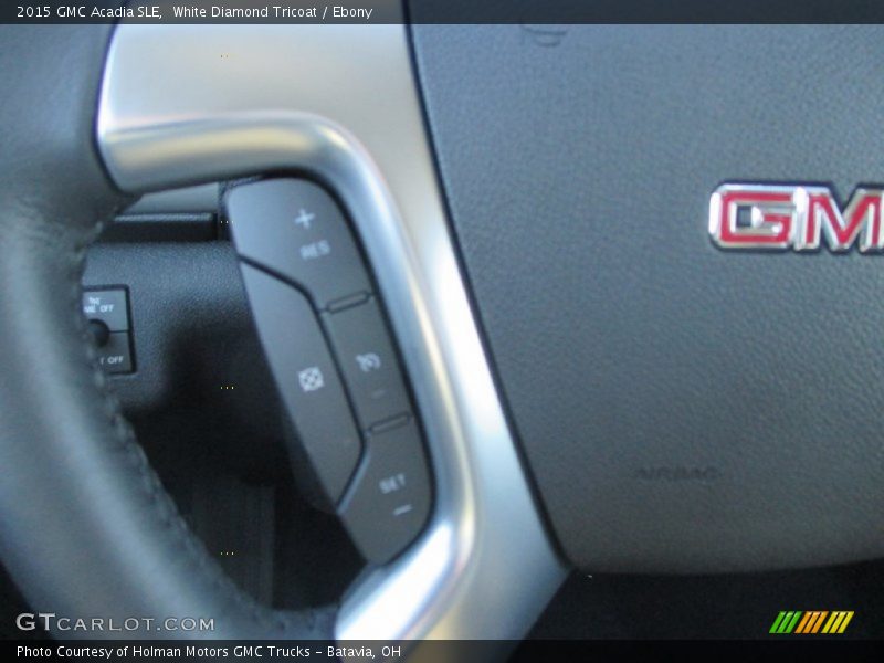 White Diamond Tricoat / Ebony 2015 GMC Acadia SLE