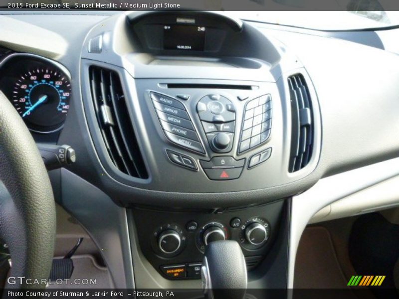 Sunset Metallic / Medium Light Stone 2015 Ford Escape SE