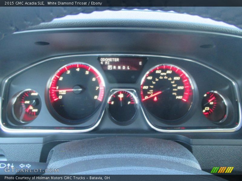 White Diamond Tricoat / Ebony 2015 GMC Acadia SLE